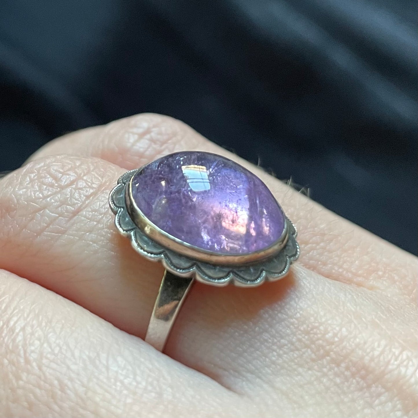 The Dessert Moon Silver Amethyst Ring