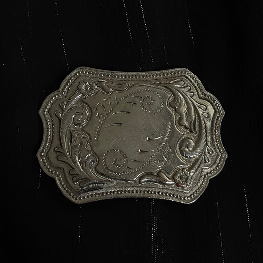 Scrolling Botanical Classic Western Belt Buckle