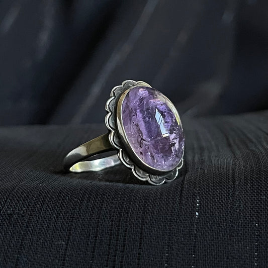 The Dessert Moon Silver Amethyst Ring