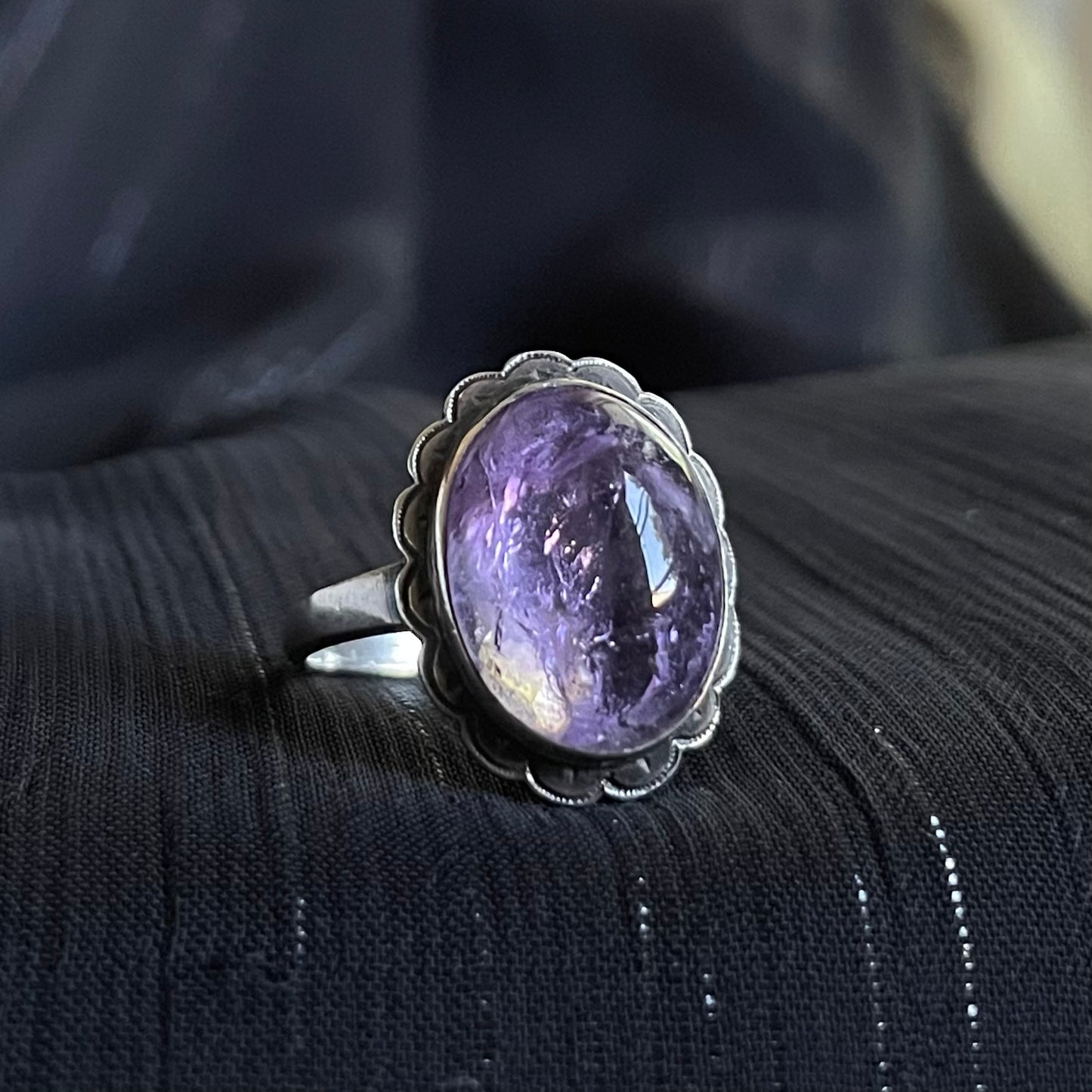 The Dessert Moon Silver Amethyst Ring
