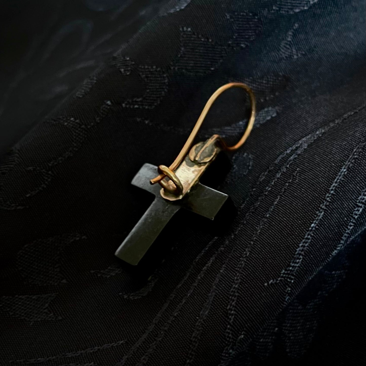 The Victorian Crucifix Mourning Earring